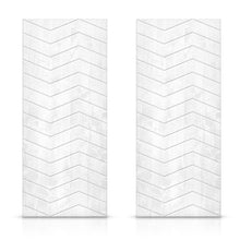 Load image into Gallery viewer, Paneled Hollow Core Solid Wood Double Closet Sliding Door Slabs