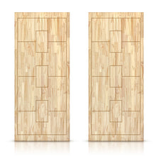 Load image into Gallery viewer, Paneled Hollow Core Solid Wood Double Closet Sliding Door Slabs
