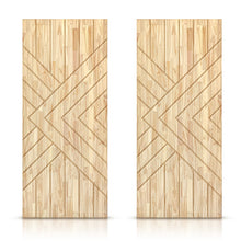 Load image into Gallery viewer, Paneled Hollow Core Solid Wood Double Closet Sliding Door Slabs