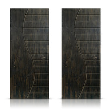 Load image into Gallery viewer, Paneled Hollow Core Solid Wood Double Closet Sliding Door Slabs