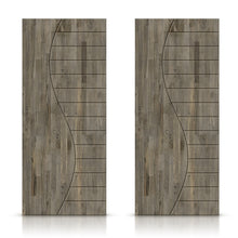 Load image into Gallery viewer, Paneled Hollow Core Solid Wood Double Closet Sliding Door Slabs