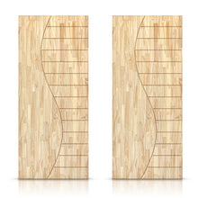 Load image into Gallery viewer, Paneled Hollow Core Solid Wood Double Closet Sliding Door Slabs