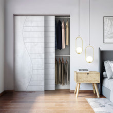 Load image into Gallery viewer, Paneled Hollow Core Solid Wood Double Closet Sliding Door Slabs