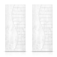 Load image into Gallery viewer, Paneled Hollow Core Solid Wood Double Closet Sliding Door Slabs