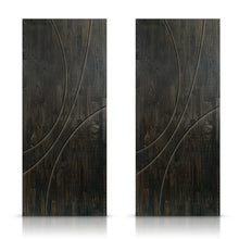 Load image into Gallery viewer, Paneled Hollow Core Solid Wood Double Closet Sliding Door Slabs