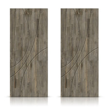 Load image into Gallery viewer, Paneled Hollow Core Solid Wood Double Closet Sliding Door Slabs