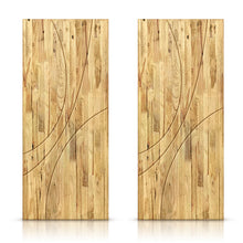 Load image into Gallery viewer, Paneled Hollow Core Solid Wood Double Closet Sliding Door Slabs