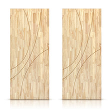 Load image into Gallery viewer, Paneled Hollow Core Solid Wood Double Closet Sliding Door Slabs