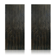 Load image into Gallery viewer, Paneled Hollow Core Solid Wood Double Closet Sliding Door Slabs