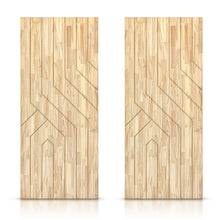 Load image into Gallery viewer, Paneled Hollow Core Solid Wood Double Closet Sliding Door Slabs