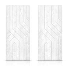 Load image into Gallery viewer, Paneled Hollow Core Solid Wood Double Closet Sliding Door Slabs