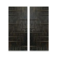 Load image into Gallery viewer, Paneled Hollow Core Solid Wood Double Closet Sliding Door Slabs