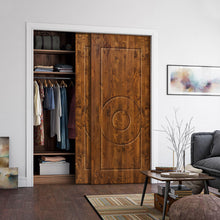 Load image into Gallery viewer, Paneled Hollow Core Solid Wood Double Closet Sliding Door Slabs