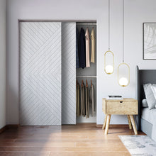 Load image into Gallery viewer, Paneled Hollow Core Solid Wood Double Closet Sliding Door Slabs