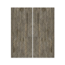 Load image into Gallery viewer, Chevron Arrow Pattern Hollow Core Solid Wood Double Closet Sliding Door Slabs