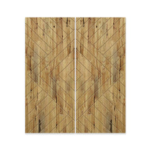 Load image into Gallery viewer, Chevron Arrow Pattern Hollow Core Solid Wood Double Closet Sliding Door Slabs