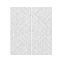 Load image into Gallery viewer, Chevron Arrow Pattern Hollow Core Solid Wood Double Closet Sliding Door Slabs