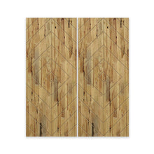 Load image into Gallery viewer, Diamond Pattern Hollow Core Solid Wood Double Closet Sliding Door Slabs