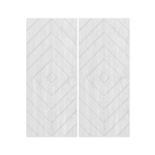 Load image into Gallery viewer, Diamond Pattern Hollow Core Solid Wood Double Closet Sliding Door Slabs