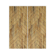 Load image into Gallery viewer, Herringbone Pattern Hollow Core Solid Wood Double Closet Sliding Door Slabs