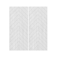 Load image into Gallery viewer, Herringbone Pattern Hollow Core Solid Wood Double Closet Sliding Door Slabs