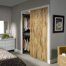 Load image into Gallery viewer, Paneled Hollow Core Solid Wood Double Closet Sliding Door Slabs