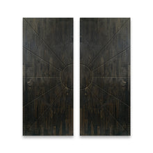 Load image into Gallery viewer, Sun Pattern Hollow Core Solid Wood Double Closet Sliding Door Slabs