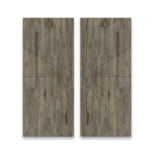 Load image into Gallery viewer, Sun Pattern Hollow Core Solid Wood Double Closet Sliding Door Slabs