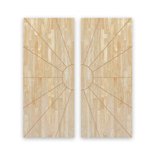 Load image into Gallery viewer, Sun Pattern Hollow Core Solid Wood Double Closet Sliding Door Slabs