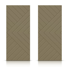 Load image into Gallery viewer, Chevron Arrow Pattern Hollow Core MDF Double Closet Sliding Door Slabs