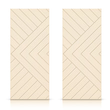 Load image into Gallery viewer, Chevron Arrow Pattern Hollow Core MDF Double Closet Sliding Door Slabs
