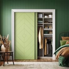 Load image into Gallery viewer, Diamond Pattern Hollow Core MDF Double Closet Sliding Door Slabs
