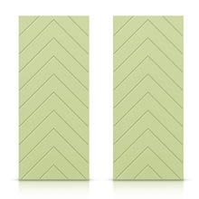 Load image into Gallery viewer, Herringbone Pattern Hollow Core MDF Double Closet Sliding Door Slabs