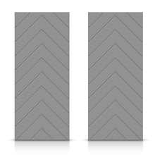 Load image into Gallery viewer, Herringbone Pattern Hollow Core MDF Double Closet Sliding Door Slabs