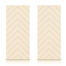 Load image into Gallery viewer, Herringbone Pattern Hollow Core MDF Double Closet Sliding Door Slabs