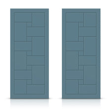 Load image into Gallery viewer, Hollow Core Stained Composite MDF Interior Double Closet Sliding Doors