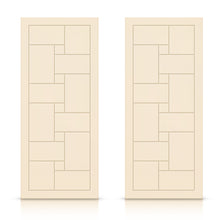 Load image into Gallery viewer, Hollow Core Stained Composite MDF Interior Double Closet Sliding Doors