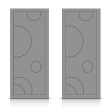 Load image into Gallery viewer, Bubble Pattern Hollow Core Stained Composite MDF Double Closet Sliding Doors