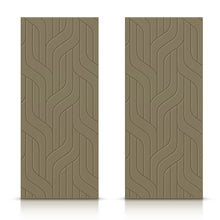 Load image into Gallery viewer, Hollow Core Stained Composite MDF Interior Double Closet Sliding Doors
