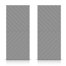 Load image into Gallery viewer, Hollow Core Stained Composite MDF Interior Double Closet Sliding Doors