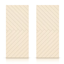 Load image into Gallery viewer, Hollow Core Stained Composite MDF Interior Double Closet Sliding Doors
