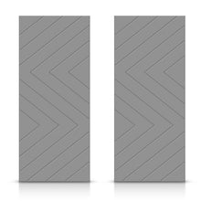 Load image into Gallery viewer, Hollow Core Stained Composite MDF Interior Double Closet Sliding Doors