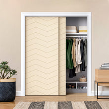 Load image into Gallery viewer, Hollow Core Stained Composite MDF Interior Double Closet Sliding Doors