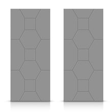 Load image into Gallery viewer, Hollow Core Stained Composite MDF Interior Double Closet Sliding Doors