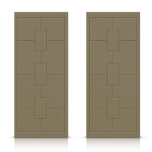 Load image into Gallery viewer, Hollow Core Stained Composite MDF Interior Double Closet Sliding Doors