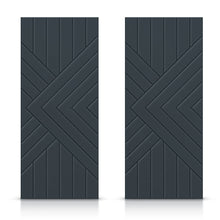 Load image into Gallery viewer, Hollow Core Stained Composite MDF Interior Double Closet Sliding Doors