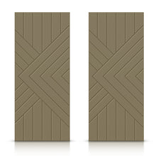 Load image into Gallery viewer, Hollow Core Stained Composite MDF Interior Double Closet Sliding Doors