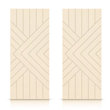 Load image into Gallery viewer, Hollow Core Stained Composite MDF Interior Double Closet Sliding Doors