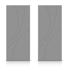 Load image into Gallery viewer, Hollow Core Stained Composite MDF Interior Double Closet Sliding Doors