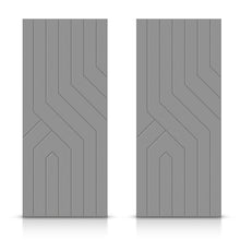 Load image into Gallery viewer, Hollow Core Stained Composite MDF Interior Double Closet Sliding Doors